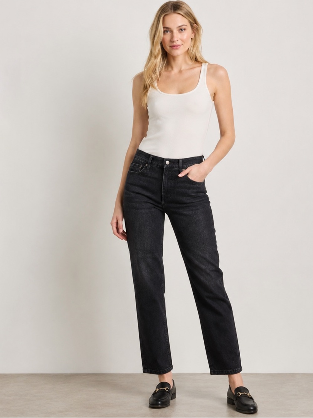 Frame Denim Jeans Heritage Le Sylvie Slender Straight Size 26 Washed Black